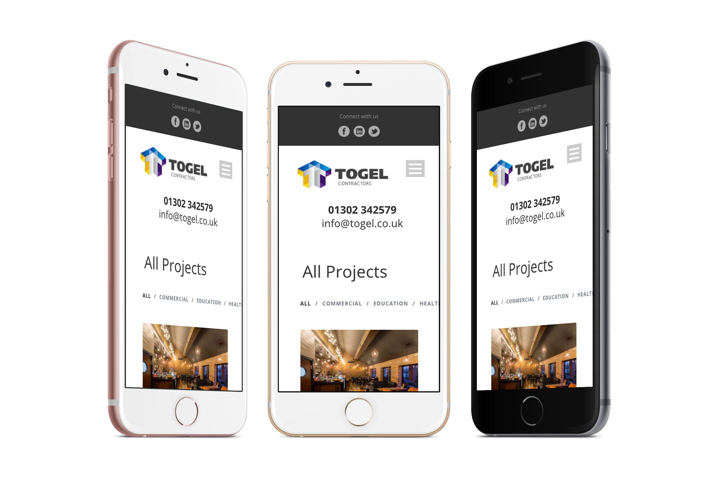 Togel - Website Design - Mobile Display